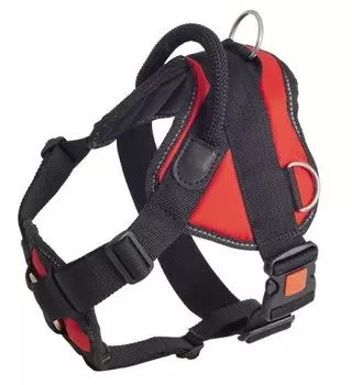 Каскад шлейка нейлоновая с грудью, фаст с блокировкой (L, Красный)