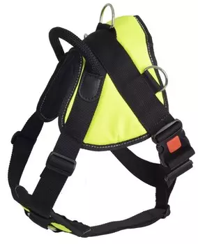 Каскад шлейка нейлоновая с грудью, фаст с блокировкой (L, Лимонный)