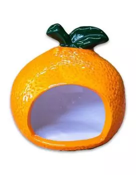 КерамикАрт домик для грызунов "Апельсинка" ( 9 х 7,5 х 9 см.)