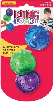 Kong игрушка Lock-It "Мячи для лакомств" для собак (3 шт.) (22 см.)