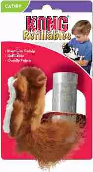 Kong игрушка "Белка" с тубой кошачьей мяты для кошек