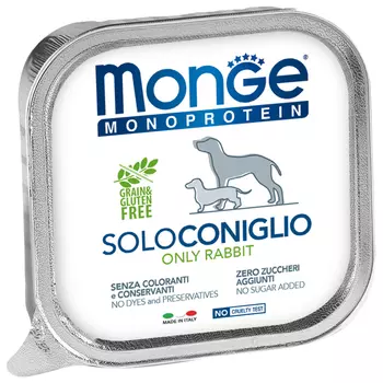 Корм для собак Monge Dog Monoproteico Solo кролик 150 г