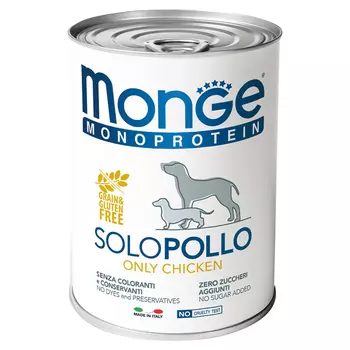 Корм для собак Monge Dog Monoproteico Solo курица 400 г