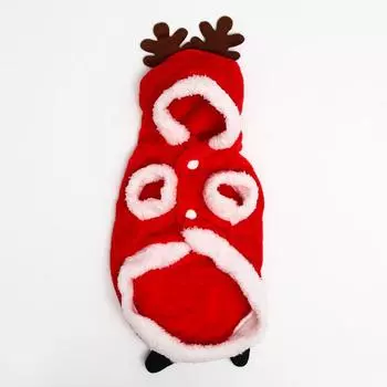 Куртка на кнопочках с меховой отделкой Santa (Красный, S, Унисекс)