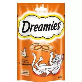 Лакомство для кошек Dreamies Подушечки с курицей