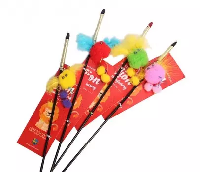 Lion дразнилка-удочка "Кузя с перьями" (60 см.)