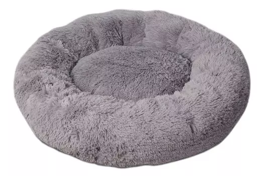 Lion Лежанка Пончик, съемный чехол (80 см., Серый)
