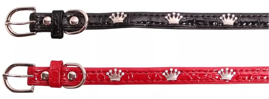 Lion ошейник кожаный под питон (30 см.)