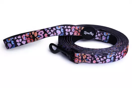 Lion поводок для собак с рисунком из полиэстера LP-700 (3 м. х 20 мм., Леопардовый)