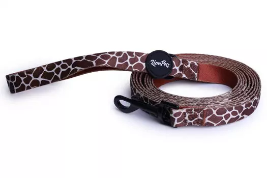 Lion поводок для собак с рисунком из полиэстера LP-700 (5 м. х 25 мм., Коричневый)