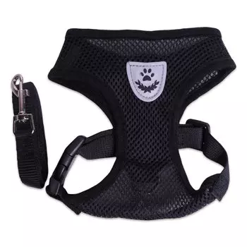 Lion шлейка с поводком нейлоновая LP-2301 (L, Черный)