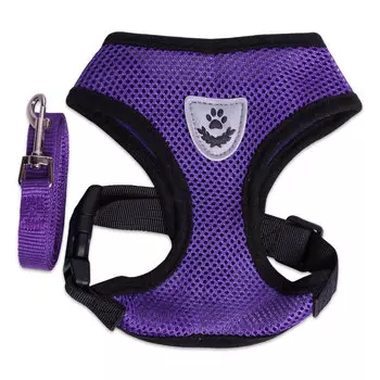 Lion шлейка с поводком нейлоновая LP-2303 (M, Фиолетовый)