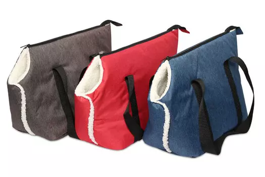 Lion Сумка-переноска с отверстием для головы с мехом (30 х 16 х 24 см.)