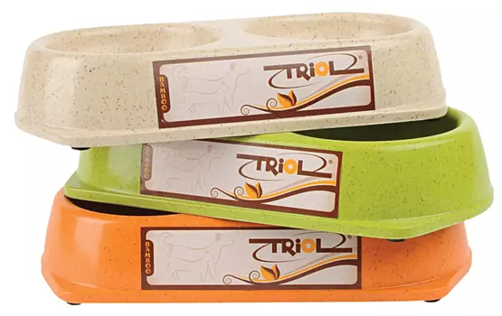 Triol Миска двойная из бамбука и пластика (180 мл.)