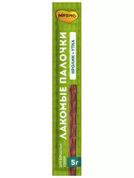 Мнямс лакомые палочки для кошек (1 шт.) (Утка и кролик, 5 г.)
