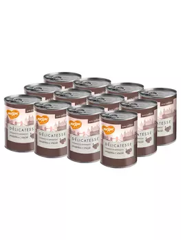 Мнямс "Турдакен по-британски" консервы для собак всех пород (Индейка и утка, 400 г. упаковка 12 шт)