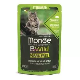 Monge Bwild Cat Grain free пауч для кошек (Кабан с овощами, 85 г.)