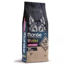 Monge Bwild Dog Low Grain низкозерновой корм из мяса гуся для взрослых собак всех пород (Гусь, 2,5 кг.)