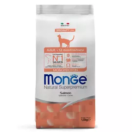 Monge Cat Adult корм для взрослых кошек (Лосось, 1,5 кг.)