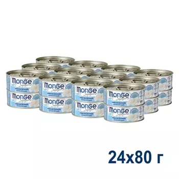 Monge Cat Supreme Sterilised консервы для стерилизованных кошек (Тунец и кальмар, 80 г. упаковка 24 шт)