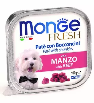 Monge Dog Fresh консервы для собак (паштет) (Говядина, 100 г.)