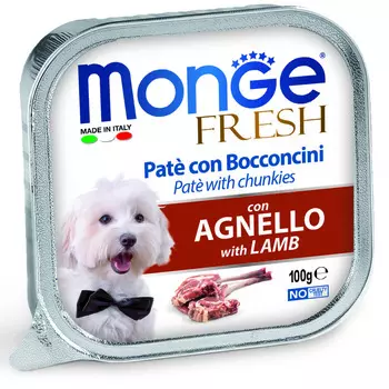 Monge Dog Fresh консервы для собак (паштет) (Ягненок, 100 г.)
