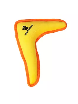 Mr.Kranch игрушка для собак бумеранг с пищалкой (22 х 19 х 4,5 см., Желтый)