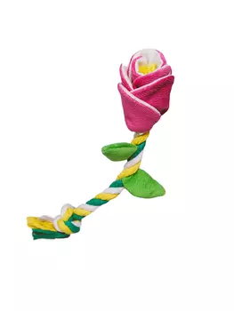 Mr.Kranch игрушка для собак роза с канатом (29 х 5 х 5 см., Розовый)