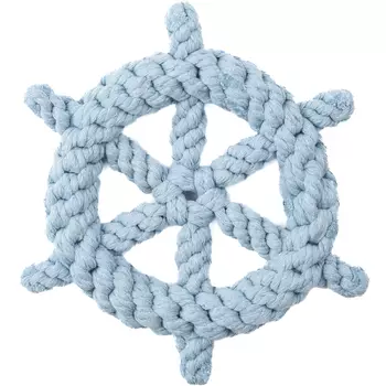 Mr.Kranch игрушка для собак штурвал из каната (20 см., Голубой)