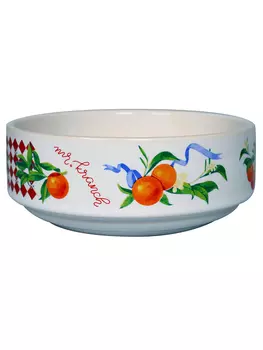 Mr.Kranch миска для собак и кошек апельсины (450 мл., Белая)