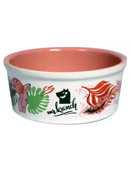 Mr.Kranch миска для собак и кошек тропики (350 мл., Розовая)