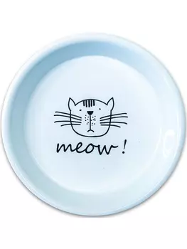 Mr.Kranch миска керамическая для кошек MEOW (200 мл., Белая)