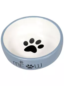 Mr.Kranch миска керамическая MEOW с лапкой (380 мл., Синяя)