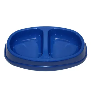 Nixie миска двойная противоскользящая для животных (2 х 0,2 л., Синяя)