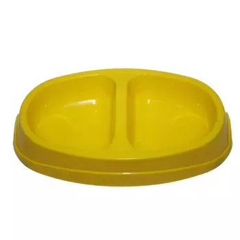 Nixie миска двойная противоскользящая для животных (2 х 0,2 л., Желтая)