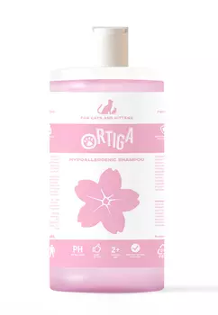 Ortiga гипоаллергенный шампунь для кошек и котят с ароматом сакуры (450 мл.)