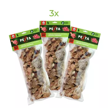 Pesta лакомство легкое говяжье для собак (3 упаковки по 135 г.)