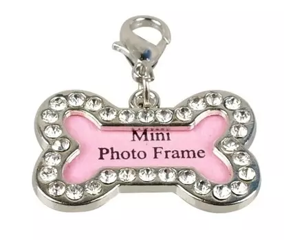 Pet Fashion Адресник "Косточка стразы" (32 мм.)