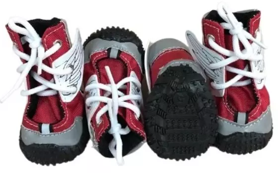 Pet Fashion Кроссовки "Ангел" (Красный, 4,5 х 3,5 см., Унисекс)