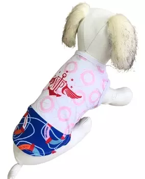 Pet Fashion Майка "Круиз" (Голубой, XXL, Унисекс)