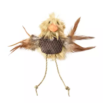 Pet-it игрушка для кошек мягкая птичка Воробушек с мятой (6 х 21 см.)