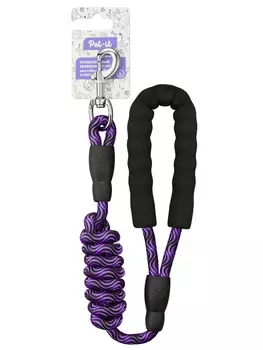 Pet-it особо прочный веревочный поводок для собак с мягкой ручкой (L, Фиолетовый)
