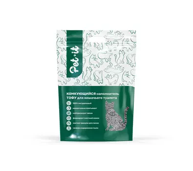 Pet-it Тофу угольный наполнитель растительный комкующийся (5 кг., 12 л.)