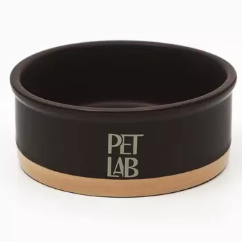 Pet Lab керамическая миска (0,3 л., Коричнево-бежевая)