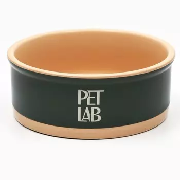 Pet Lab керамическая миска (0,3 л., Черно-бежевая)