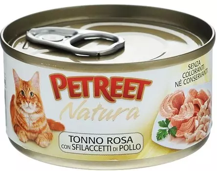 Petreet консервы для кошек (Куриная грудка с тунцом, 70 г.)