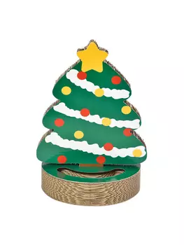 Petsona новогодняя когтеточка для кошек Елочка (45 х 31 х 11 см.)