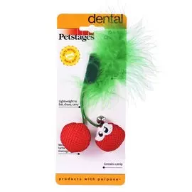 Petstages игрушка Dental "Вишни" с кошачьей мятой для кошек (7 см.)