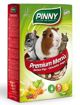 PINNY Premium Menu полнорационый корм для морских свинок, шиншил, дегу (Морковь, горох и свекла, 800 г.)