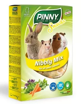 PINNY Snack Витаминные снеки для грызунов (Морковь, петрушка и люцерна, 150 г.)